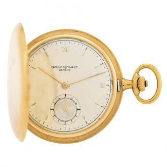 Swiss yellow gold hunter with lever escapement Circa 1912