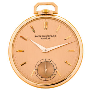 Swiss monochrome pink gold keyless dress watch Circa 1945