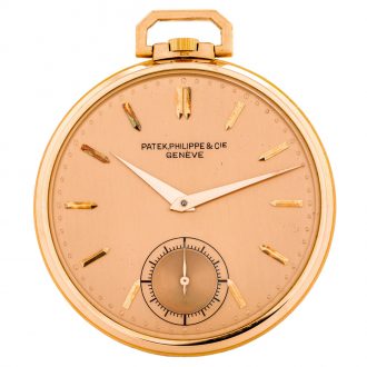 Swiss monochrome pink gold keyless dress watch Circa 1945