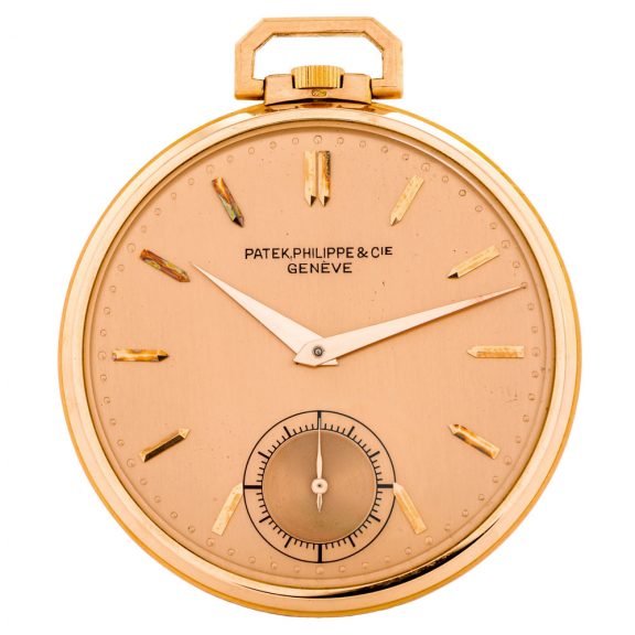 Swiss monochrome pink gold keyless dress watch Circa 1945