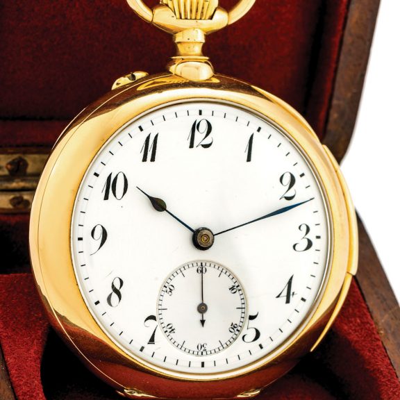 Swiss 14 carat pink gold minute repeating pocket watch Circa 1910