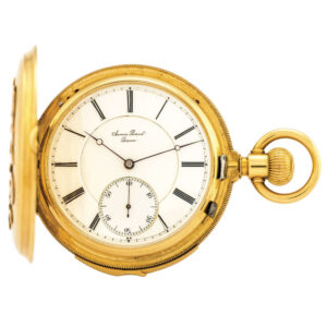 Swiss gold repeating hunting cased pocket watch Circa 1880