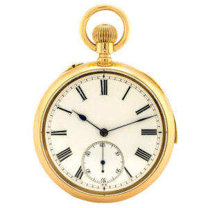 Swiss 18K gold minute repeating keyless pocket watch Circa 1900