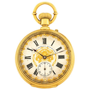 Unique Swiss gold double faced pocket watch Circa 1890