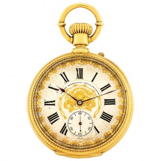 Unique Swiss gold double faced pocket watch Circa 1890