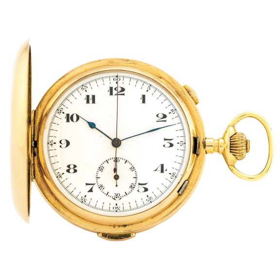 Swiss 14K gold quarter repeating chronograph Circa 1900