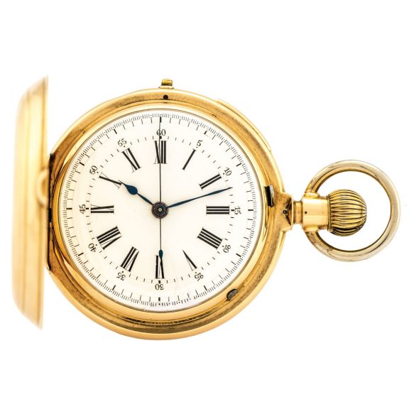Swiss pink gold quarter repeating chronograph Circa 1890