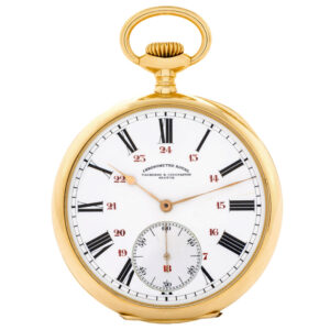 Swiss gold Chronomètre Royal with 24 hour dial Circa 1900