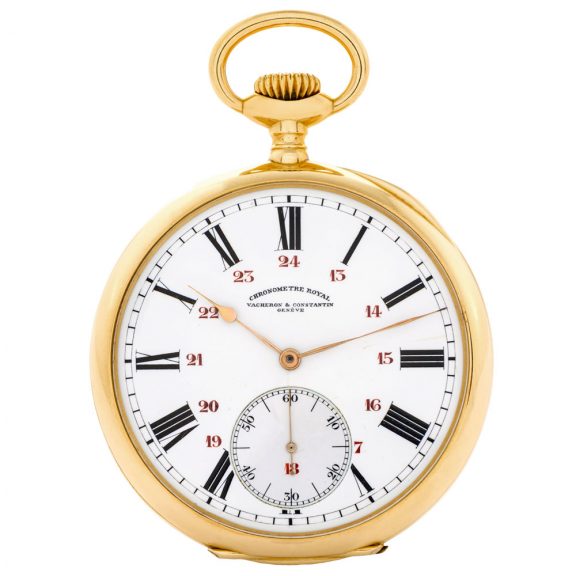 Swiss gold Chronomètre Royal with 24 hour dial Circa 1900