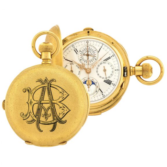 Swiss gold complicated minute repeating chronograph Circa 1890