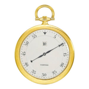 French 18 carat yellow gold jump hour dress watch Circa 1919