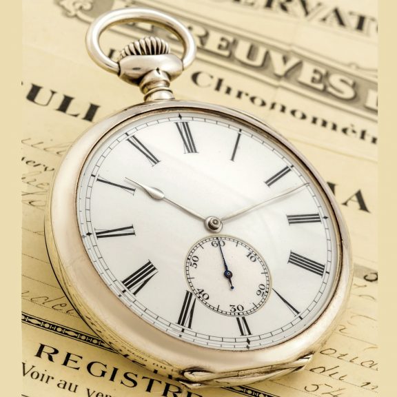 Accurate Swiss silver Chronometer precision watch Circa 1918