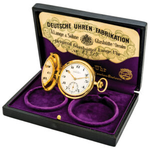 German 14K pink gold hunting cased pocket watch Circa 1910