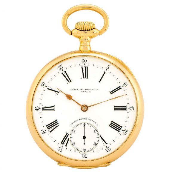 Swiss gold Chronometro Gondolo pocket watch Circa 1907