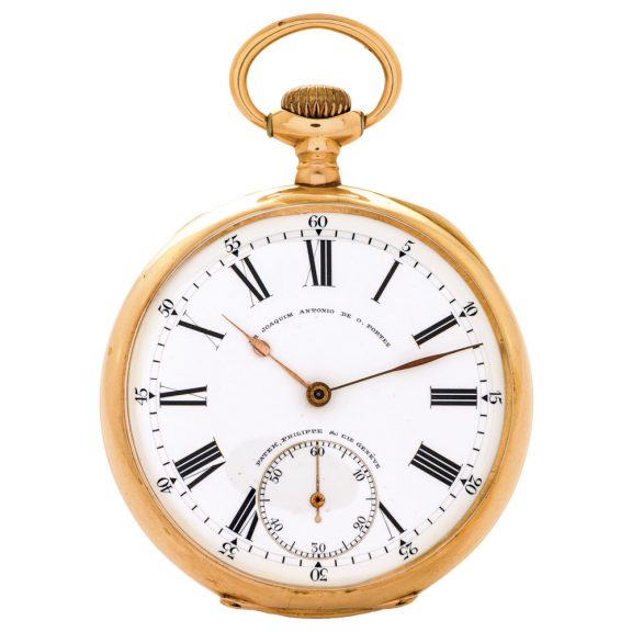 Swiss 18K pink gold Chronometro Gondolo pocket watch Circa 1907