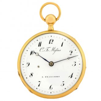 German 18 carat gold quarter repeating pocket watch Circa 1820