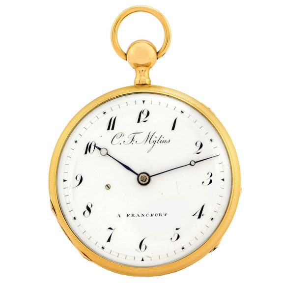 German 18 carat gold quarter repeating pocket watch Circa 1820