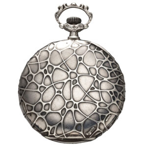 Swiss silver repoussé hunting cased pocket watch Circa 1920