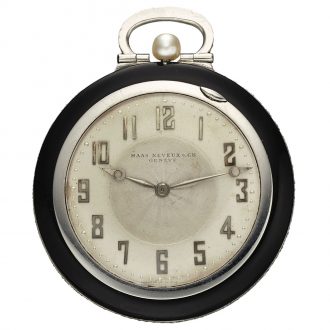 Swiss white gold, onyx and diamond dress watch Circa 1910