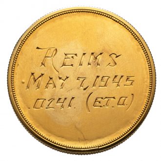 French gold watch set into 20 Dollar US coin dated 1904 Circa 1945
