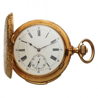 Splendid Swiss gold minute repeating pocket watch Circa 1889
