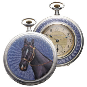 Swiss silver and enamel keyless lever dress watch Circa 1925