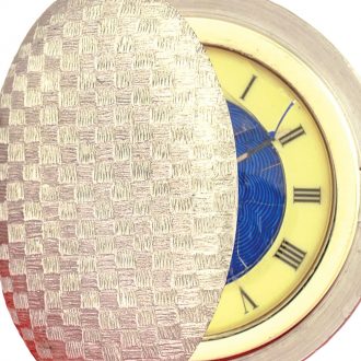 Swiss white gold textured keyless dress watch Circa 1970