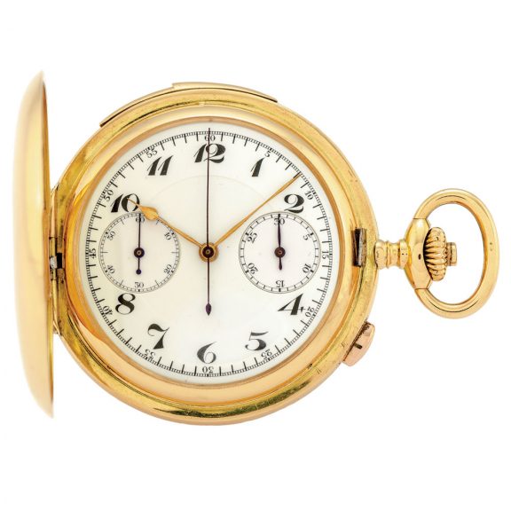 Swiss yellow gold minute repeating chronograph Circa 1920