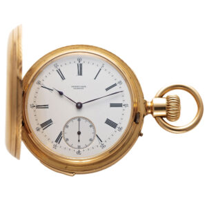 Swiss 18K gold quarter repeating lever pocket watch Circa 1870