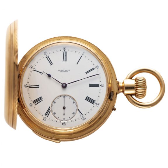 Swiss 18K gold quarter repeating lever pocket watch Circa 1870