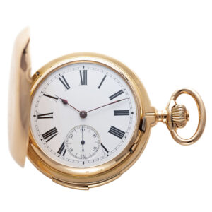 Swiss 18 carat gold watch with minute repeater Circa 1910