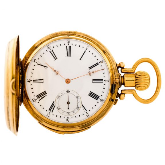Swiss 18K pink gold quarter repeating pocket watch Circa 1880