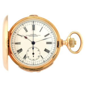 Swiss pink gold minute repeating chronograph Circa 1910