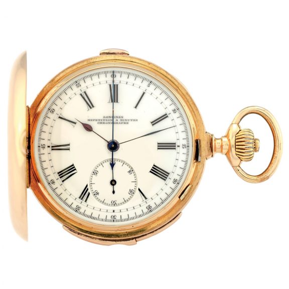 Swiss pink gold minute repeating chronograph Circa 1910