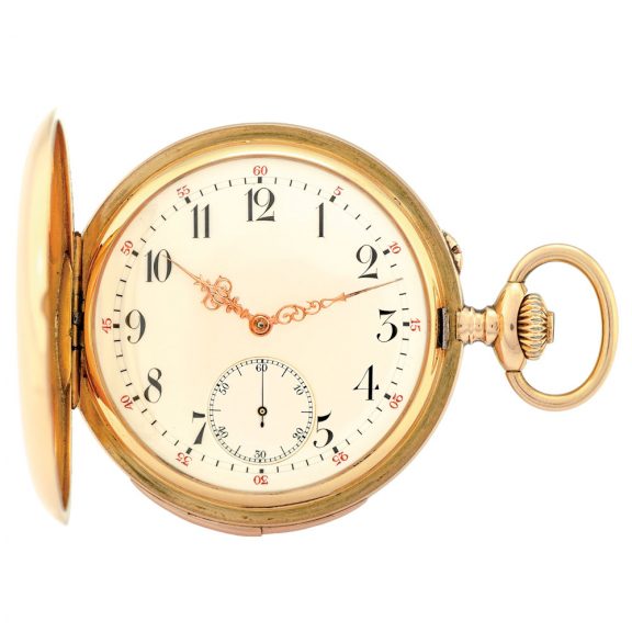 Swiss 18 carat gold quarter repeating pocket watch Circa 1885