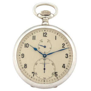 Swiss silver lever deck chronometer with power reserve Circa 1940