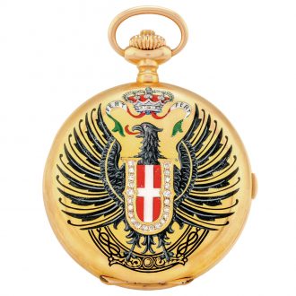 Swiss gold repeating carillon grande sonnerie clockwatch Circa 1900