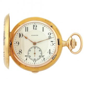 Swiss gold repeating carillon grande sonnerie clockwatch Circa 1900
