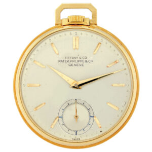 Elegant Swiss brushed gold dress pocket watch Circa 1946