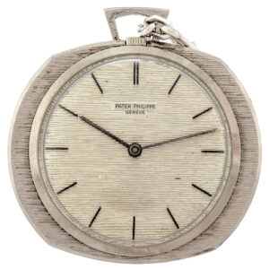 Unusual Swiss 18K white gold Ricochet dress watch Circa 1963