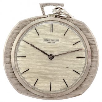 Unusual Swiss 18K white gold Ricochet dress watch Circa 1963