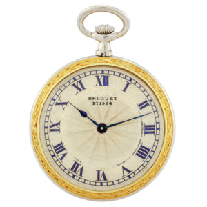 French platinum and gold engraved pendant watch Circa 1900