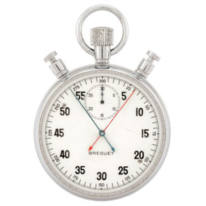 Rare French chromed split seconds keyless chronograph Circa 1950