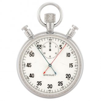 Rare French chromed split seconds keyless chronograph Circa 1950