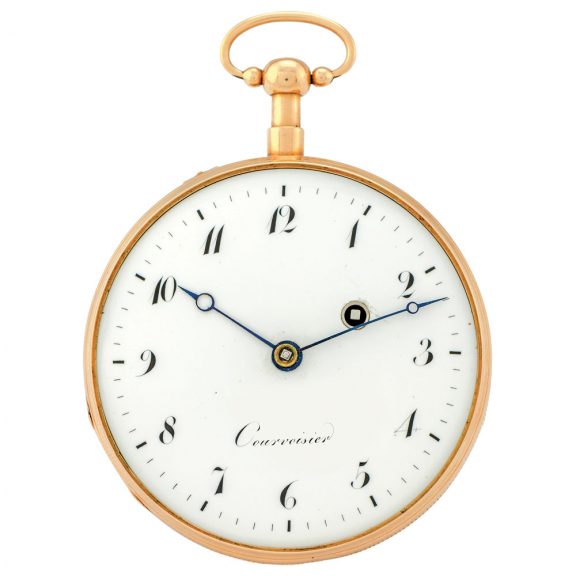 Swiss gold quarter repeating verge pocket watch Circa 1800