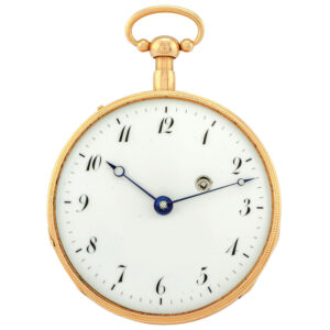 French gold quarter repeating verge pocket watch Circa 1800