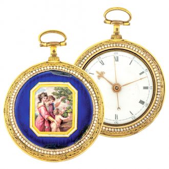 Swiss gilt brass watch made for the Chinese market Circa 1780 Swiss gilt brass watch made for the Chinese market Circa 1780