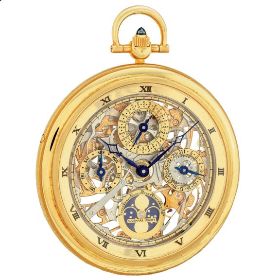 Swiss 18 carat yellow gold skeletonized dress watch Circa 1985