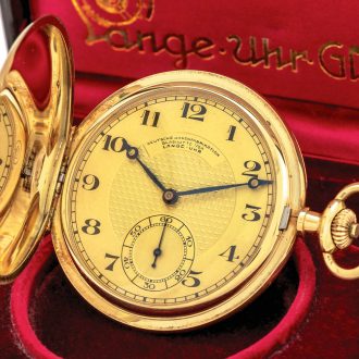 Swiss 14K yellow gold hunting cased lever watch Circa 1930
