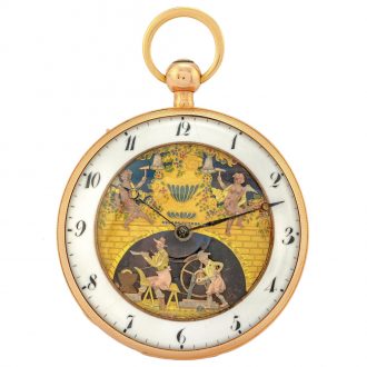 Swiss gold repeater with seven automaton jacks Circa 1810
